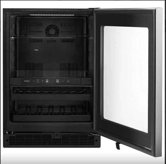 Whirlpool WUB50X24HZ Under Counter Refrigeration, 24 inch Width, 24 inch Width, ENERGY STAR Certified, Stainless Steel colour