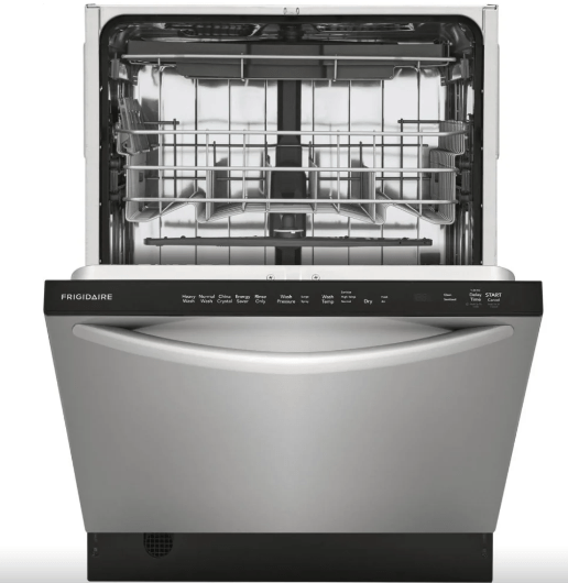 Frigidaire FDSH4501AS / FDSP450LAF Dishwasher, 24 inch Exterior Width, 49 dB Decibel Level, Fully Integrated, Stainless Steel (Interior), 5 Wash Cycles, 14 Capacity (Place Settings), Hard Food Disposal, Stainless Steel colour. Scratch n Dent