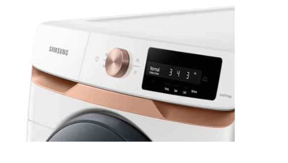 Samsung 5.3 Cu.Ft. Front Load Washer with Super Speed and Built-in WIFI in Ivory - ENERGY STAR® Model # WF46BG6500AE