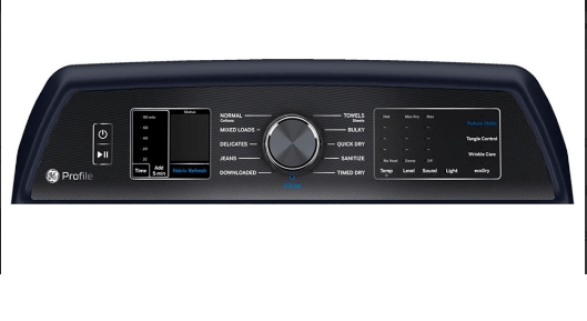 GE Profile PTD90EBMTRS / Dryer, 26 31/32" Width, Electric Dryer, 7.3 cu.ft cu. ft., Steam Clean, Sapphire Blue