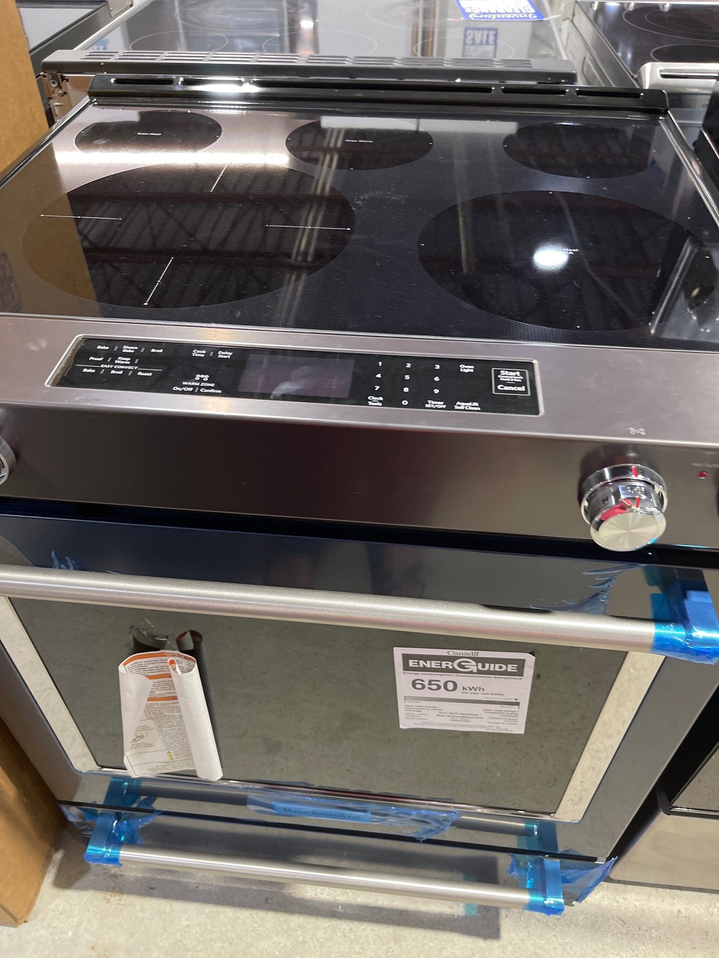 KitchenAid YKSEG700EBS Electric Range, 6.4 cu. ft. Capacity, 30 inch Exterior Width, True Convection, Storage Drawer, Self Clean, 3,200 Watts Highest Burner Element, Black Stainless Steel colour, EasyConvect™ True European Convection