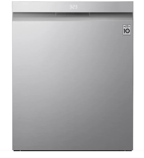 LG LDPS6762S Dishwasher, 24" Exterior Width, 44 dB Decibel Level, Fully Integrated, Stainless Steel (Interior), 10 Wash Cycles, 15 Capacity (Place Settings), 3 Loading Racks, Wifi Enabled, Stainless Steel colour Glide Rail, TrueSteam