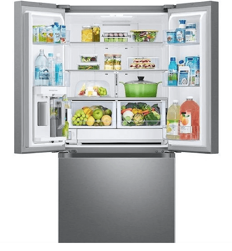 Samsung RF25C5551SR - RF25C5551SR/AA French Door Refrigerator, 33" Width, ENERGY STAR Certified, 24.5 cu. ft. Capacity, Stainless Steel colour Internal Beverage Center, Dual Ice Maker, AutoFill Water Pitcher