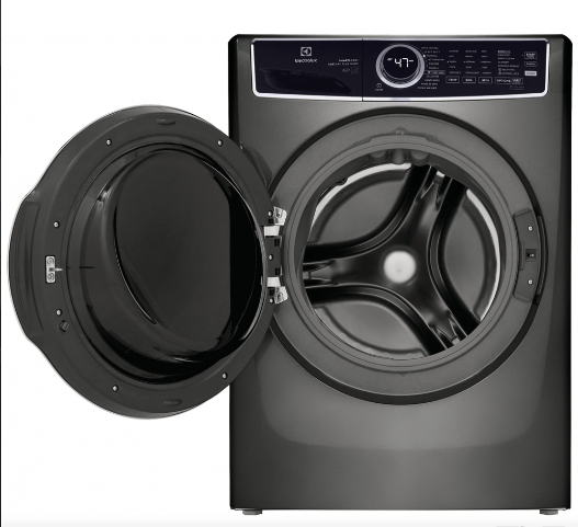 Electrolux ELFW7637AT Front Load Washer, 27" Width, ENERGY STAR Certified, 5.2 cu. ft. Capacity, Steam Clean, 11 Wash Cycles, 5 Temperature Settings, Stackable, 1300 RPM Washer Spin Speed, Water Heater, Titanium colour