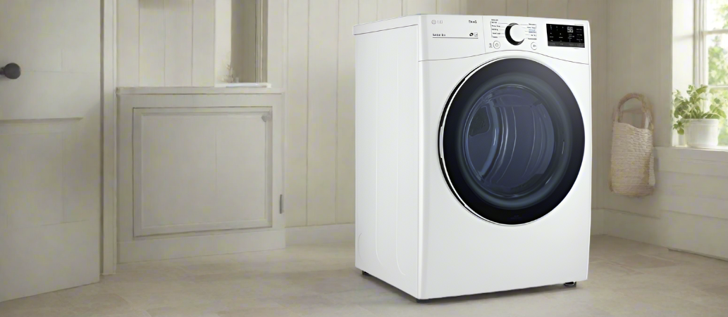LG Electronics 7.4 cu.ft. Smart Electric Dryer with AI and Wi-Fi in White, Stackable - ENERGY STAR® DLE3600W