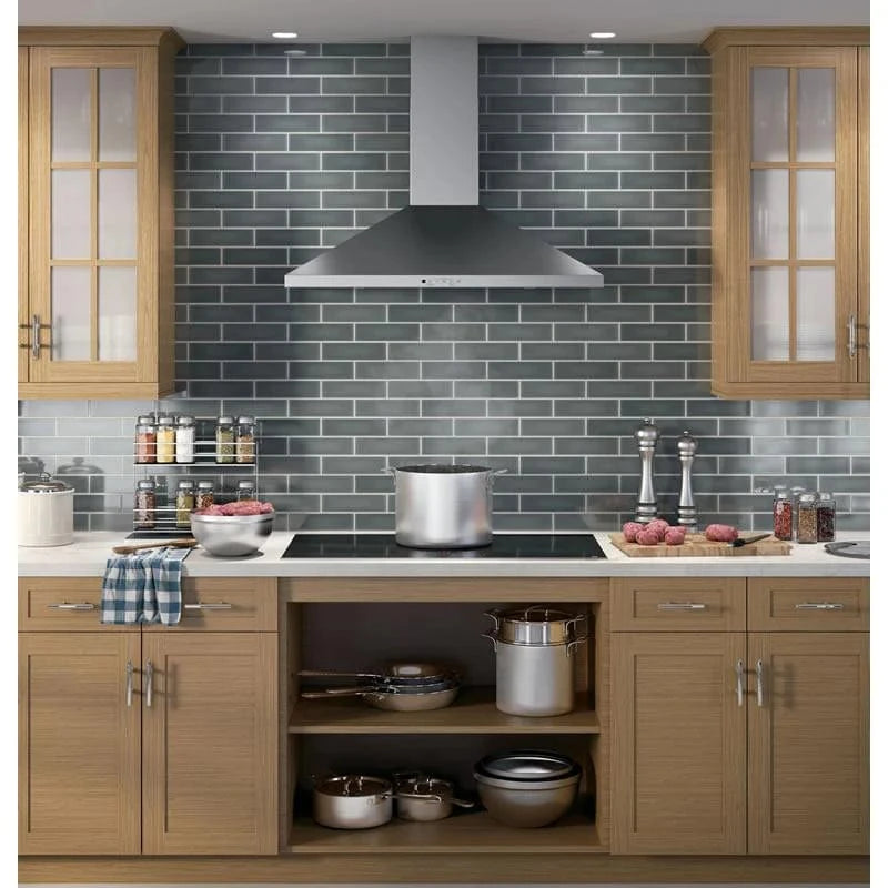 GE® 36" Wall-Mount Pyramid Chimney Hood
Model #:JVW5361SJSS
