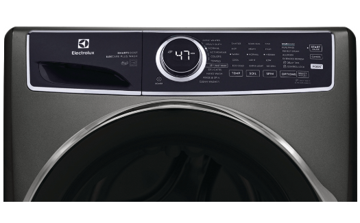 Electrolux ELFW7637AT Front Load Washer, 27" Width, ENERGY STAR Certified, 5.2 cu. ft. Capacity, Steam Clean, 11 Wash Cycles, 5 Temperature Settings, Stackable, 1300 RPM Washer Spin Speed, Water Heater, Titanium colour
