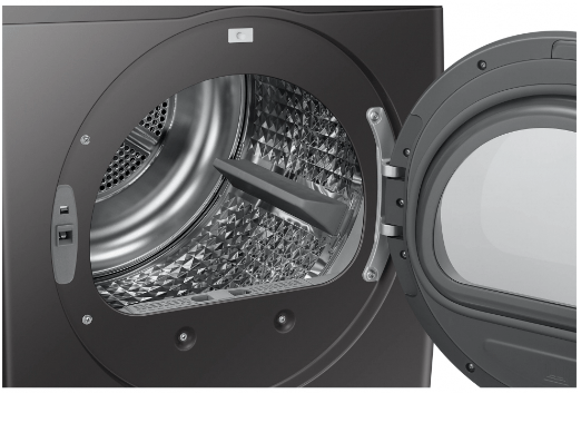 Samsung DV25B6900EX - DV25B6900EX/AC Dryer, 23 1/2" Width, Electric Dryer, 4.0 cu. ft. Capacity, 12 Dry Cycles, 5 Temperature Settings, Stackable, Steel Drum, Grey colour