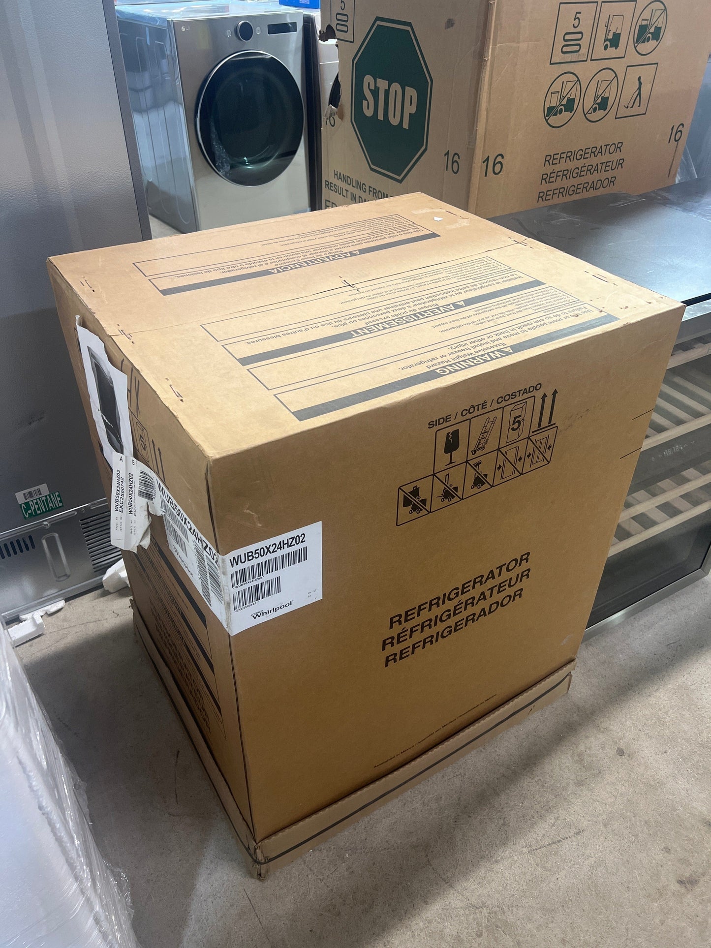 Whirlpool WUB50X24HZ Under Counter Refrigeration, 24 inch Width, 24 inch Width, ENERGY STAR Certified, Stainless Steel colour