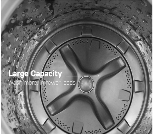 GE GTW690BMTDG Top Load Washer, 26 27/32" Width, ENERGY STAR Certified, 5.3 cu. ft. Capacity, 14 Wash Cycles, 6 Temperature Settings, Diamond Grey