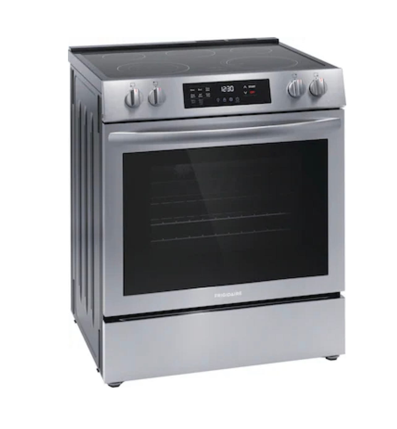 Frigidaire FCFE308CAS Range, 30" Width, Electric Range, Convection, 5 Burners, 5.3 cu. ft. Capacity, Storage Drawer, Stainless Steel