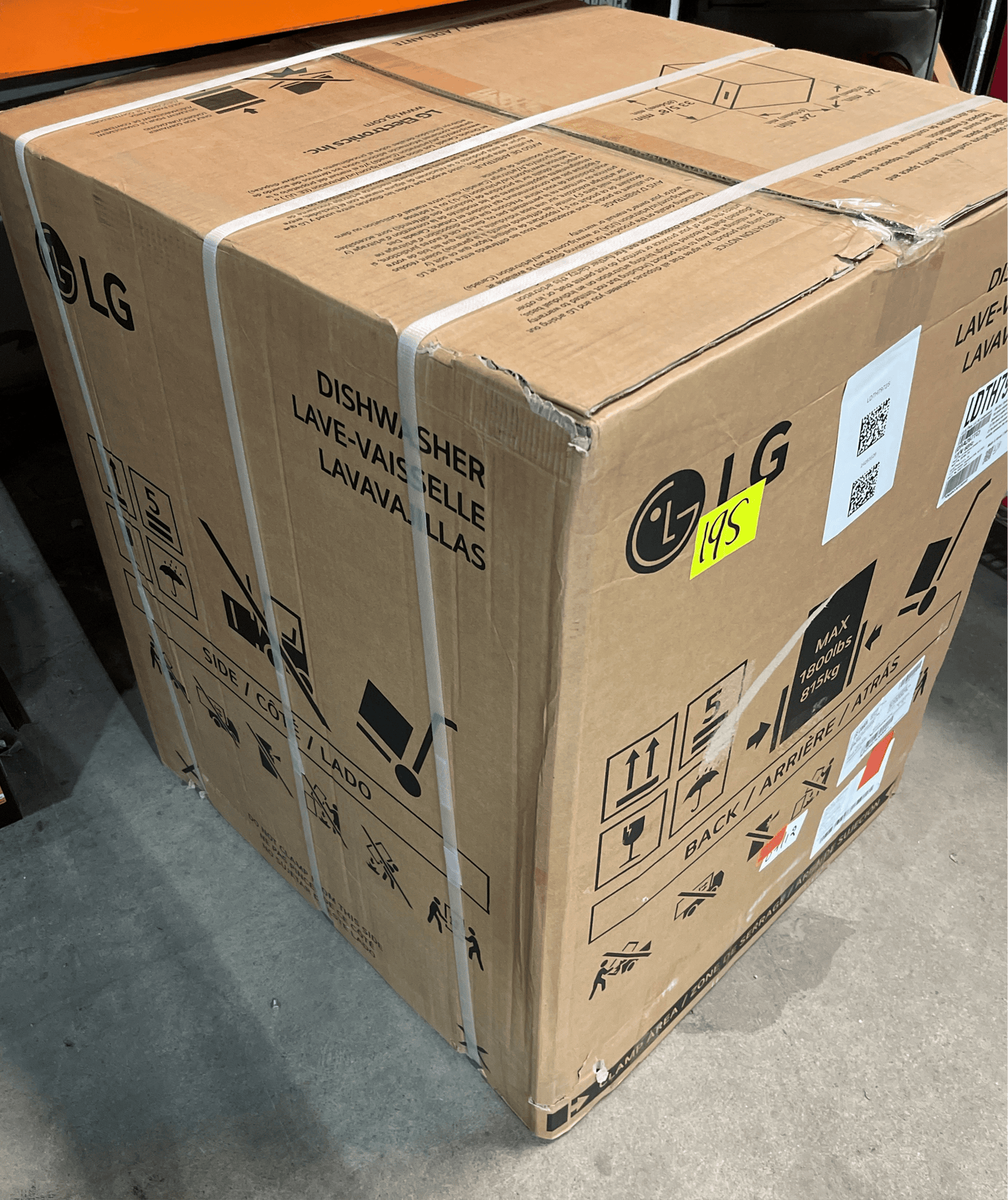 LG LDTH7972S Dishwasher, 24 inch Exterior Width, 42 dB Decibel Level, Fully Integrated, Stainless Steel (Interior), 10 Wash Cycles, 15 Capacity (Place Settings), Wifi Enabled, Stainless Steel color Interior Light, Glide Rail, Dynamic Heat Dry, True Steam