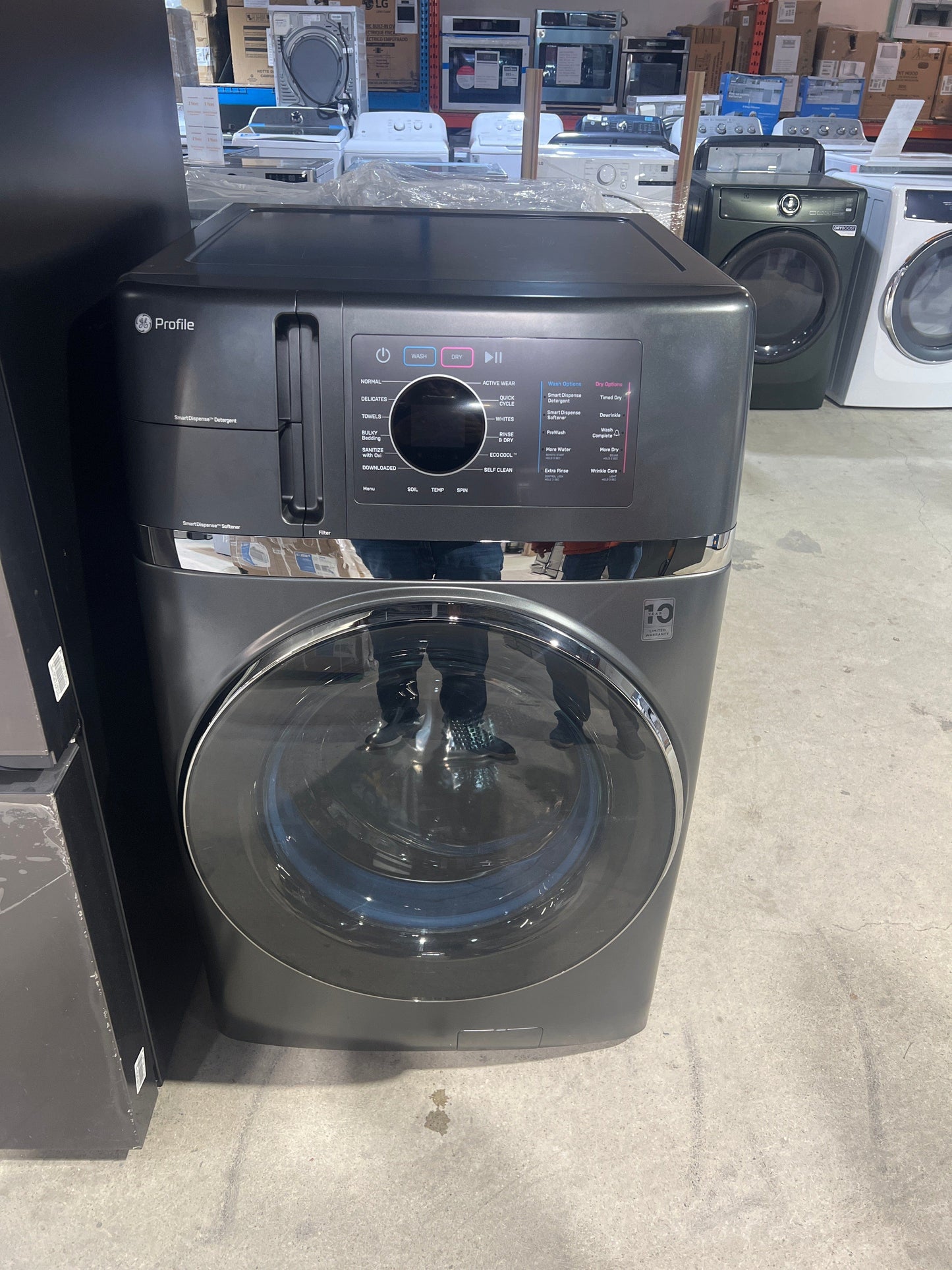 GE Profile 5.5 cu. Ft. UltraFast Combo All-in-One Washer/Dryer with Ventless Heat Pump Technology in Carbon Graphite PFQ97HSPVDS