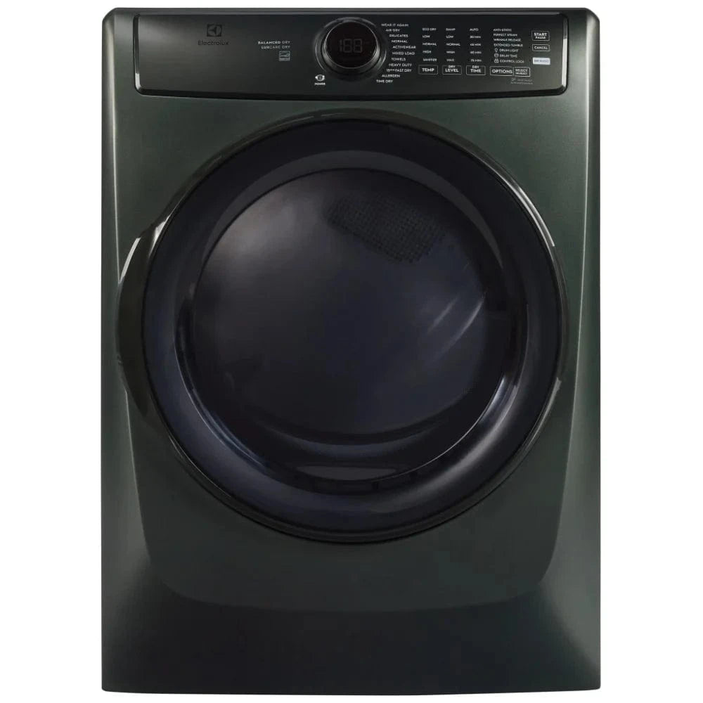 ELFE773CAA- Electrolux ELFE773CAA Electric Dryer, 8 cu. ft. Dryer Capacity, Steam Clean, 5 Temperature Settings, Stackable, Steel Drum, Alpine Green color