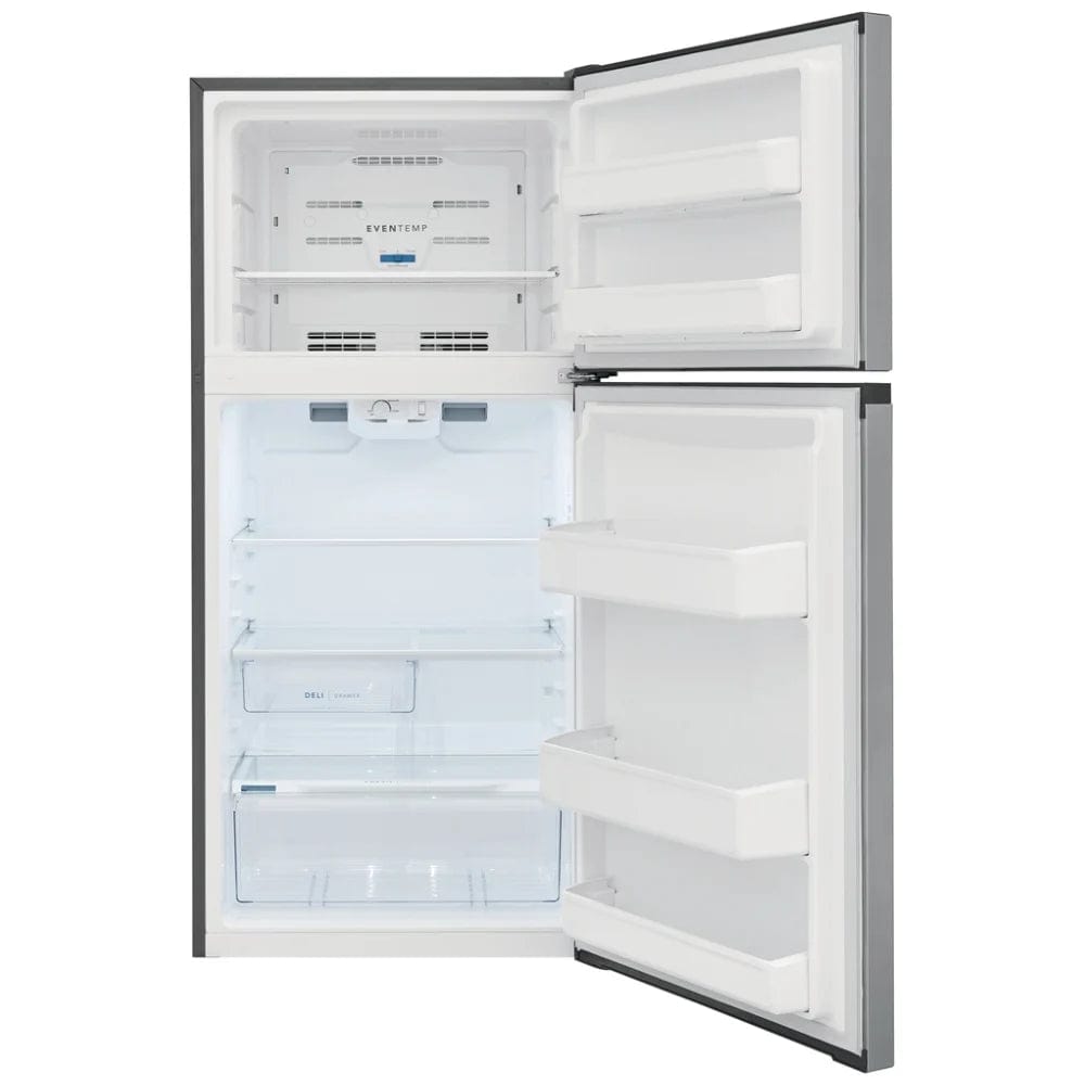 Frigidaire FFHT1425VV Top Freezer Refrigerator, 28 inch Width, ENERGY STAR Certified, 13.9 cu. ft. Capacity, Stainless Steel colour