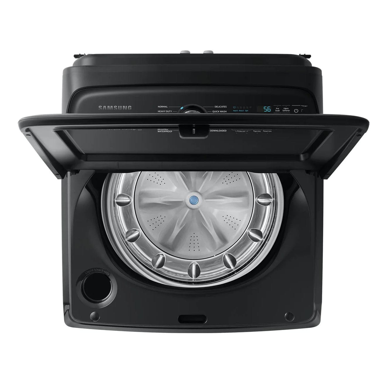 Samsung WA52DG5500AV 5.2 cu ft Top Load Washer with Active WaterJet & Vibration Reduction - Black Stainless