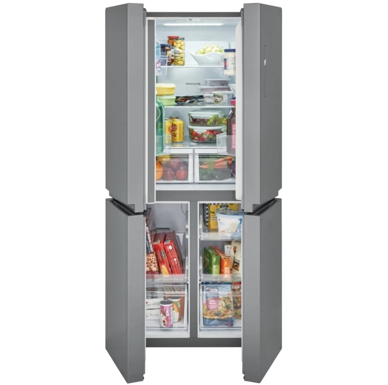 Frigidaire FRQG1721AV French Door Refrigerator, 33" Width, Counter Depth, 17.4 cu. ft. Capacity, Brushed Steel