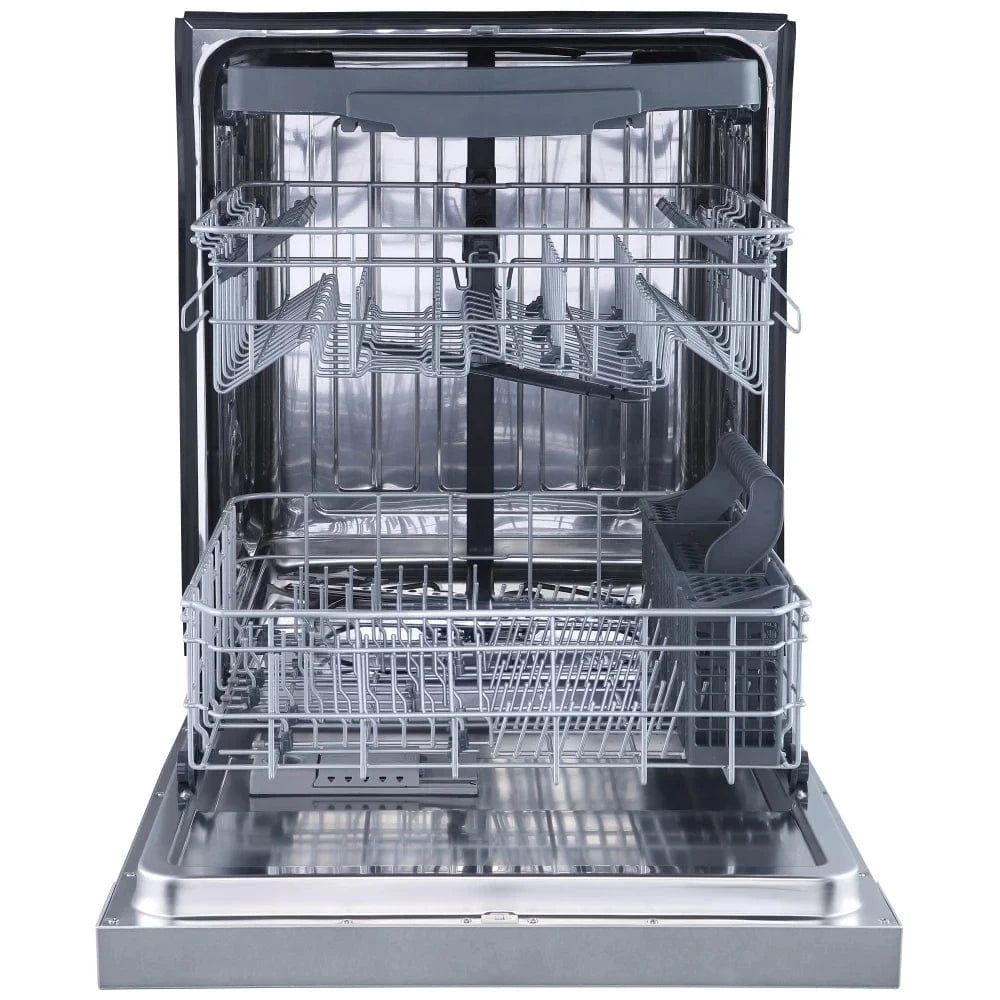 GE GBF655SSPSS Dishwasher, 24 inch Exterior Width, 48 dB Decibel Level, Full Console, Stainless Steel (Interior), Hard Food Disposal, Stainless Steel color RF