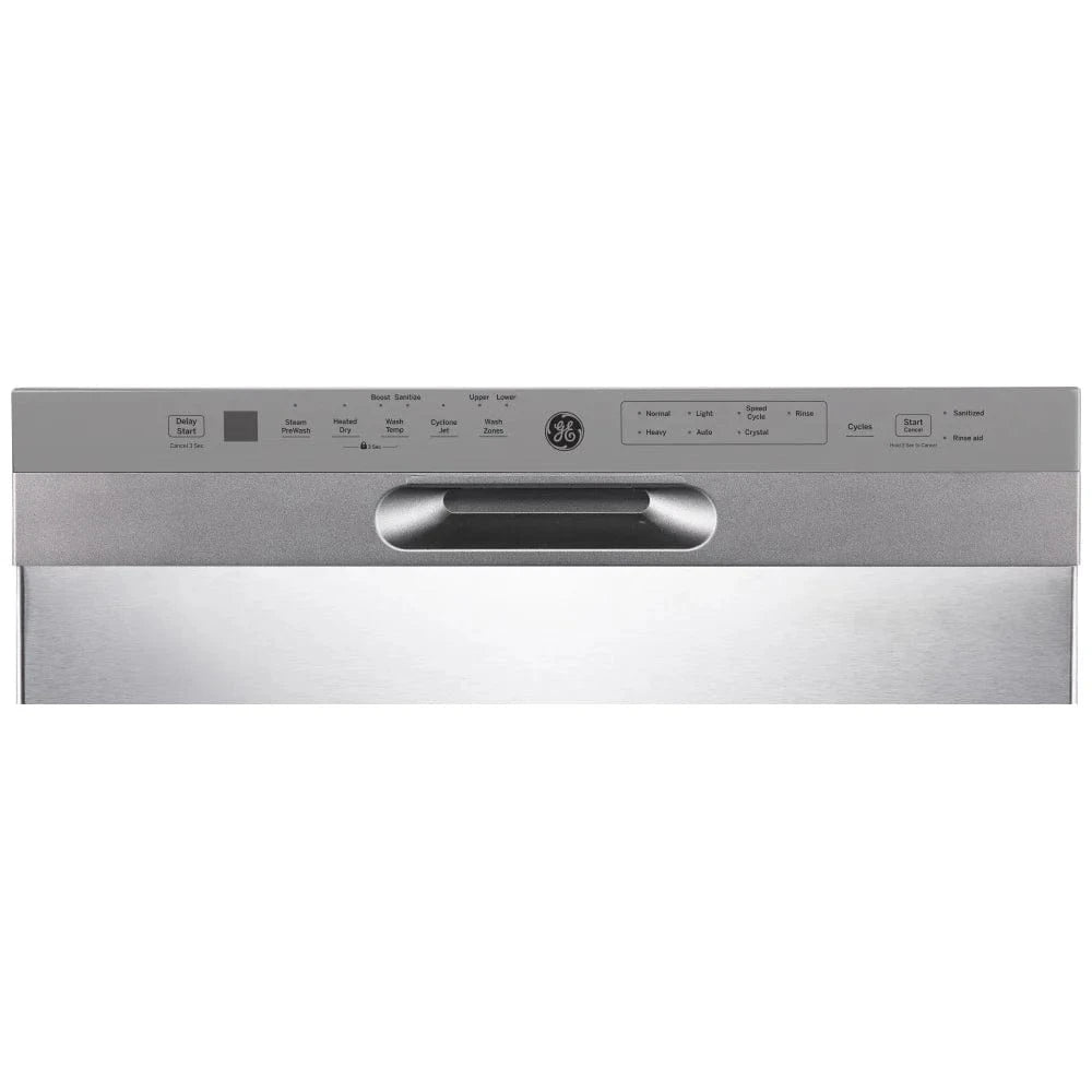 GE GBF655SSPSS Dishwasher, 24 inch Exterior Width, 48 dB Decibel Level, Full Console, Stainless Steel (Interior), Hard Food Disposal, Stainless Steel color RF