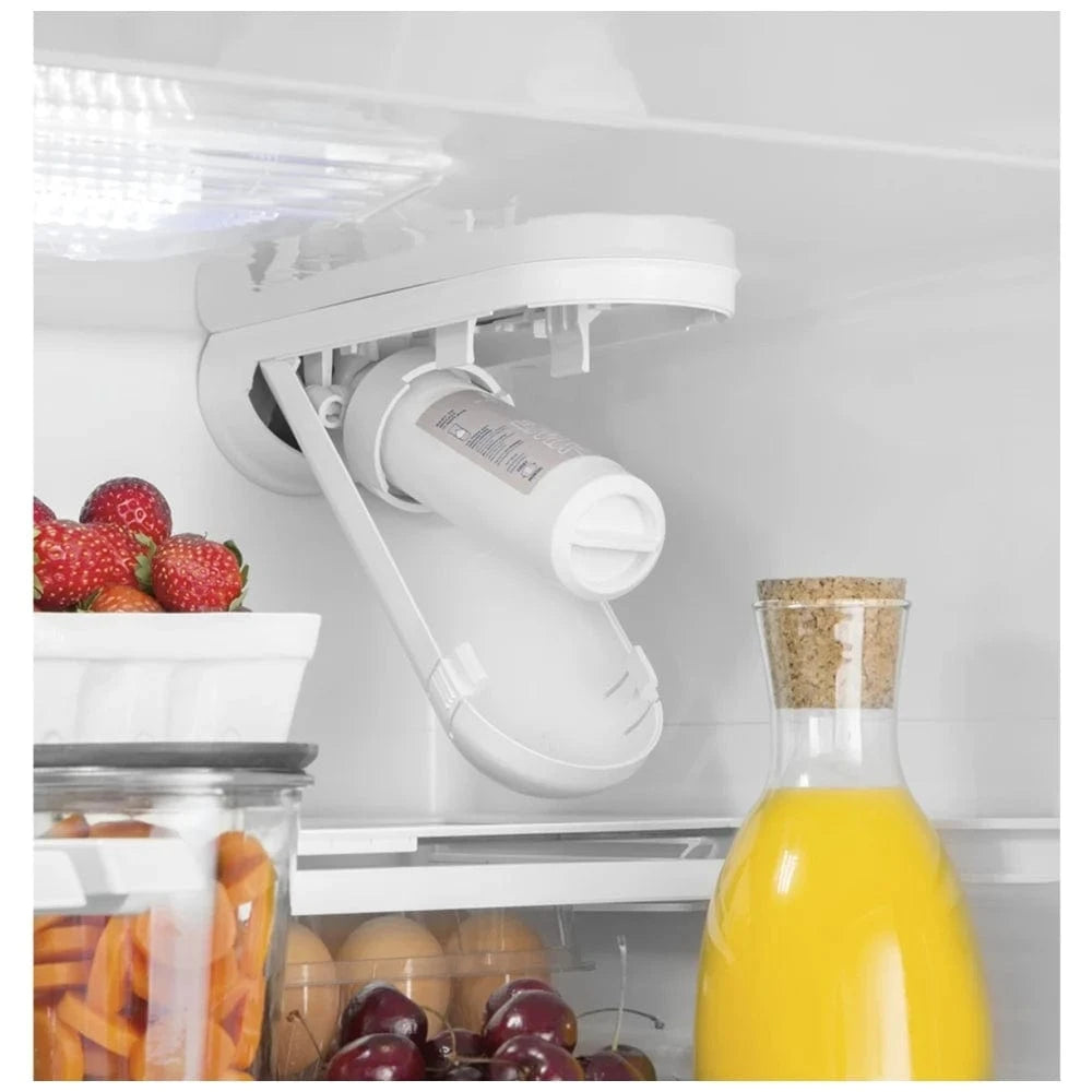 GE GNE27JGMWW French Door Refrigerator, 36 inch Width, ENERGY STAR Certified, 26.7 cu. ft. Capacity, Water Dispenser (Interior), Ice Dispenser (Freezer Located), White color