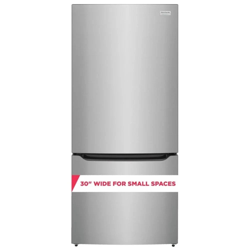 Frigidaire Gallery GRBN2012AF Bottom Freezer Refrigerator, 30 inch Width, ENERGY STAR Certified, Ice Dispenser (Freezer Located), 20 cu. ft. Capacity, Water Dispenser (Interior), Stainless Steel color