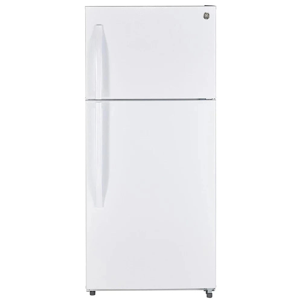 GE GTE18FTLKWW Top Freezer Refrigerator, 30 inch Width, ENERGY STAR Certified, 18 cu. ft. Capacity, White color