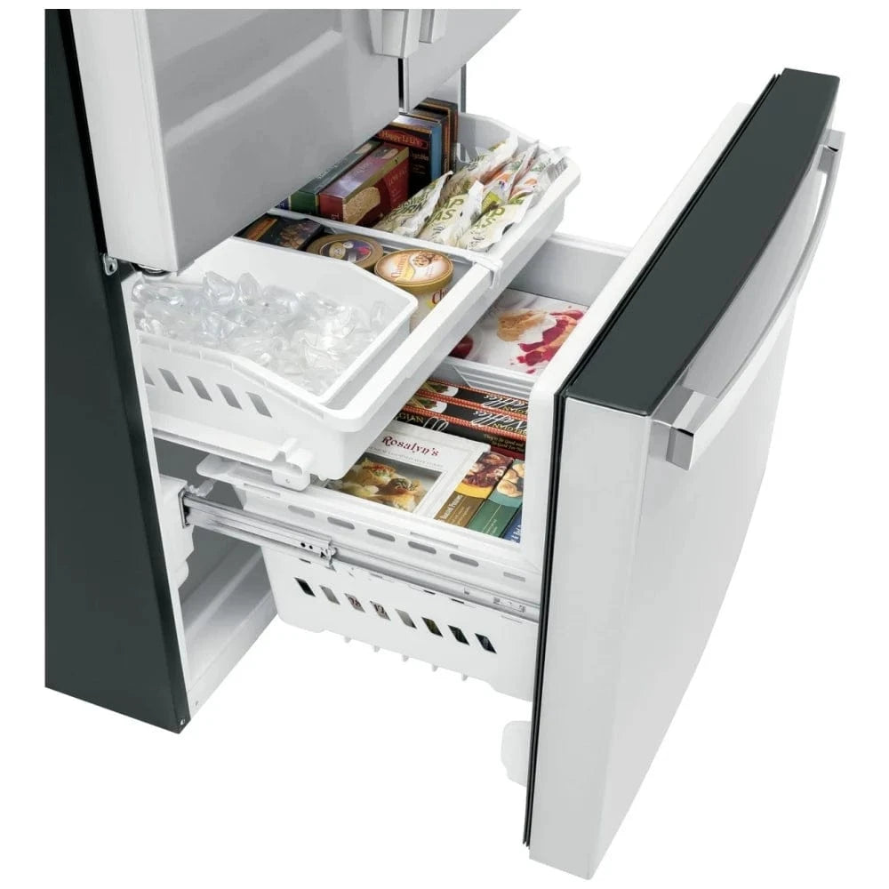 GE GWE22JYMFS French Door Refrigerator, 36 inch Width, ENERGY STAR Certified, Counter Depth, 21.9 cu. ft. Capacity, S color