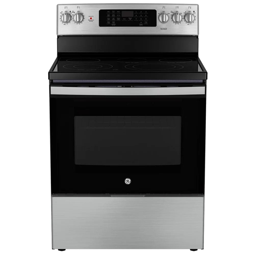 GE JCB840STSS / JCB840ETES Range, 30 inch Exterior Width, Electric, Self Clean, Convection, 5 Burners, Storage Drawer, Air Fry, 1 Ovens, Slate