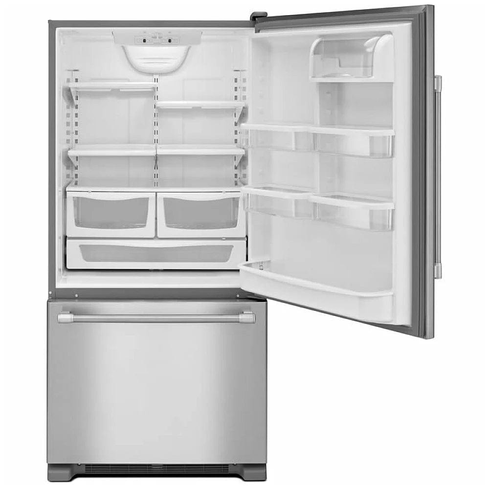 Maytag MBR1957FEZ Bottom Freezer Refrigerator, 30 inch Width, ENERGY STAR Certified, 18.67 cu. ft. Capacity, Stainless Steel colour