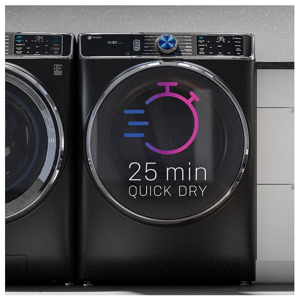 GE Profile PFD87ESMVRS Electric Dryer, 7.8 cu. ft. Dryer Capacity, Steam Clean, 5 Temperature Settings, Stackable, Steel Drum, Wifi Enabled, Sapphire Blue color