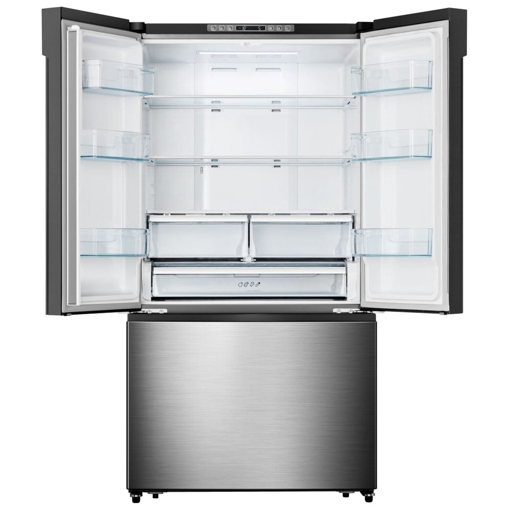 Hisense RF208N6ASE French Door Refrigerator, 36 inch Width, ENERGY STAR Certified, Counter Depth, 21.1 cu. ft. Capacity, Stainless Steel color