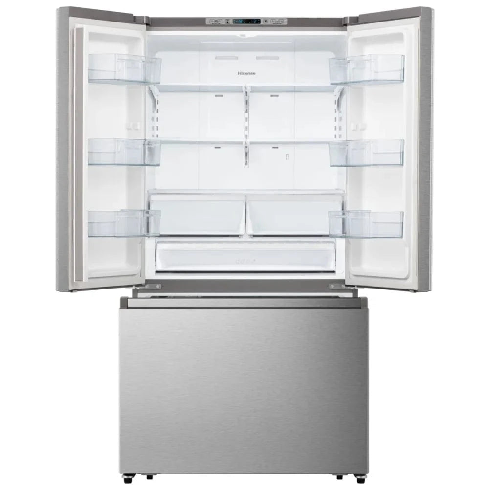 Hisense RF27A3FSE French Door Refrigerator, 36 inch Width, 26.6 cu. ft. Capacity, Titanium color Premium Flat Design