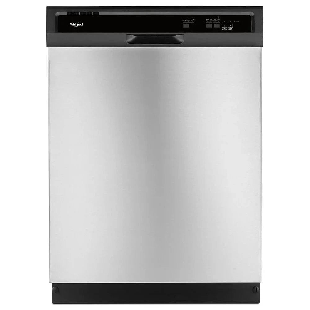 Whirlpool WDF330PAHS Dishwasher, 24 inch Exterior Width, 55 dB Decibel Level, Full Console, 3 Wash Cycles, 13 Capacity (Place Settings), Stainless Steel color