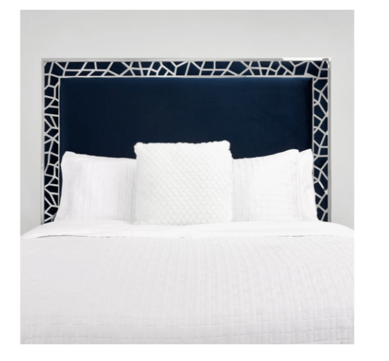 WELLINGTON BED GY-BED-8503Q Blue Velvet Queen n King