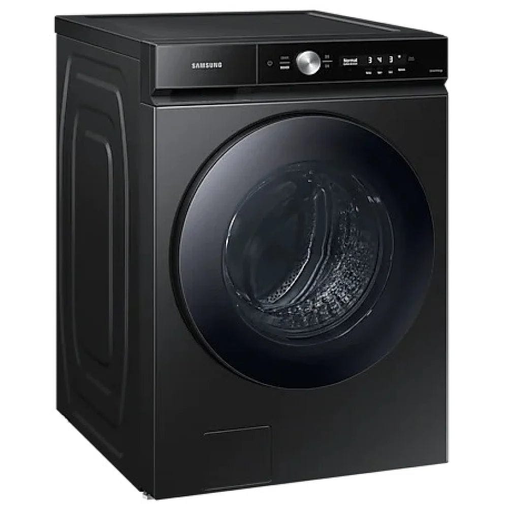Samsung Bespoke WF46BB6700AVUS Front Load Washer, 27" Width, ENERGY STAR Certified, 5.2 cu. ft. Capacity, 24 Wash Cycles, 5 Temperature Settings, Stackable, 1200 RPM Washer Spin Speed, Water Heater, Wifi Enabled, Black Stainless colour Super Speed