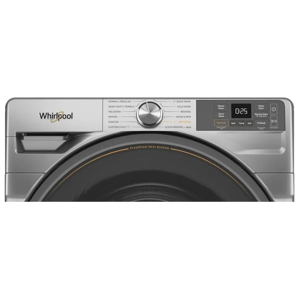 Whirlpool WFW6605MC Front Load Washer, ENERGY STAR Certified, 5.2 cu. ft. Washer Capacity, 1,160 RPM Washer Spin Speed, 12 Wash Cycles, 5 Temperature Settings, Steam Clean, Wifi Enabled, Other colour