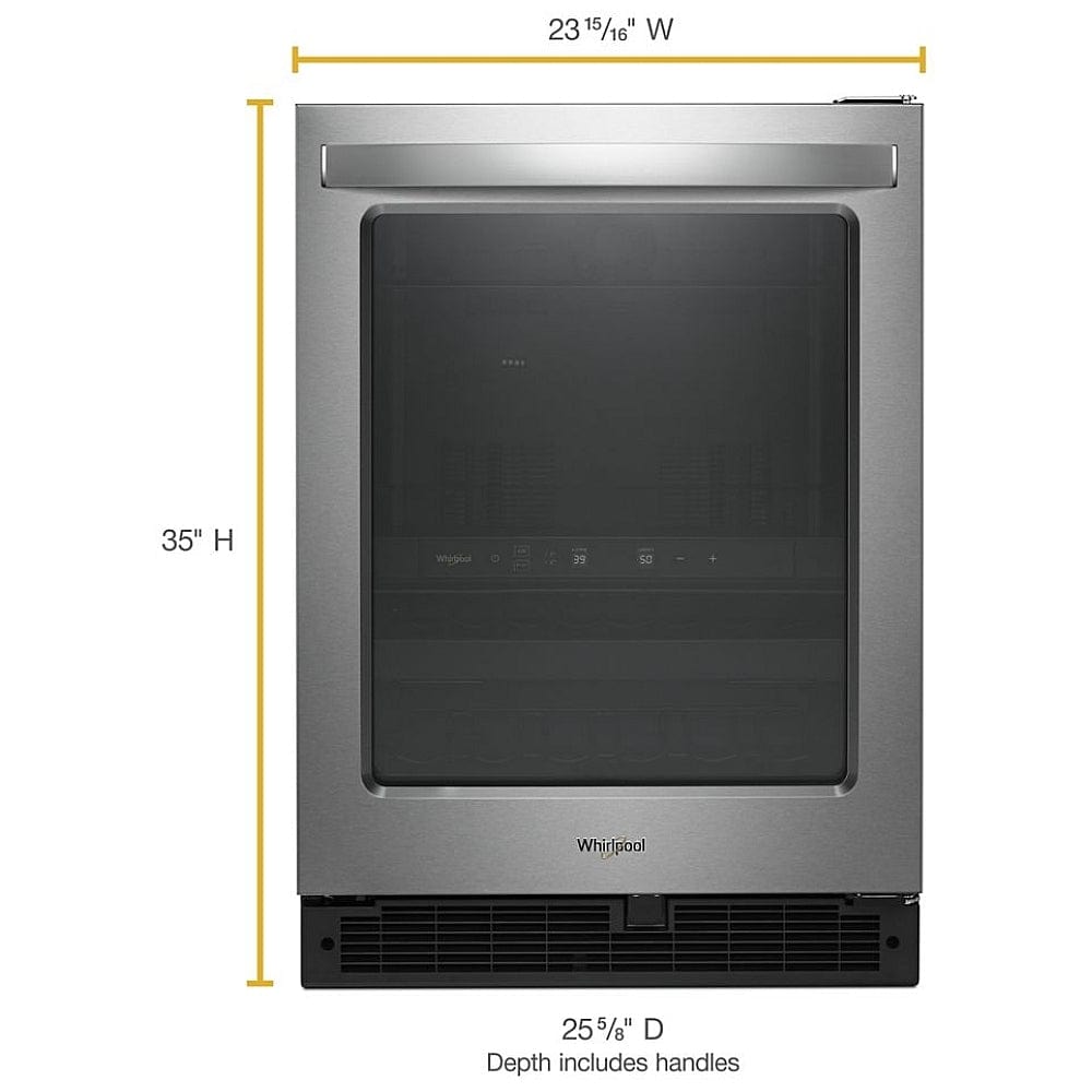 Whirlpool WUB50X24HZ Under Counter Refrigeration, 24 inch Width, 24 inch Width, ENERGY STAR Certified, Stainless Steel colour