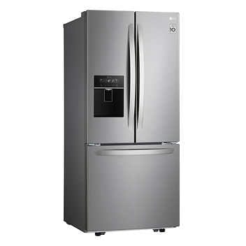 LG 30 in. 22 cu. ft. Stainless Steel French Door Refrigerator with External Water Dispenser and Ice Maker LCFS22EXS