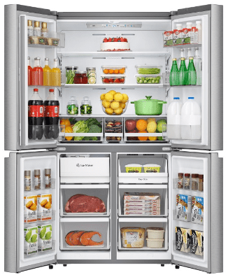 Hisense 21.5 Cu. Ft. Counter-Depth Four-Door Refrigerator - RQ22N6ASD 36" Width