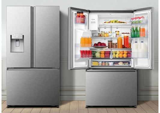 Hisense 36-in French Door Refrigerator with Water/Ice Dispenser - 25.4-cu. ft. - Stainless Steel - ENERGY STAR rf254n6cse