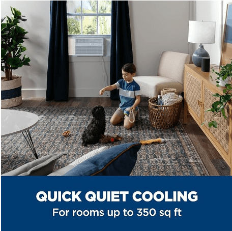 GE	AHEK08AC GE Window Air Conditioner 8000 BTU, Wi-Fi Enabled, Energy-Efficient Cooling for Medium Rooms, 8K BTU Window AC Unit with Easy Install Kit, Control Using Remote or Smartphone App