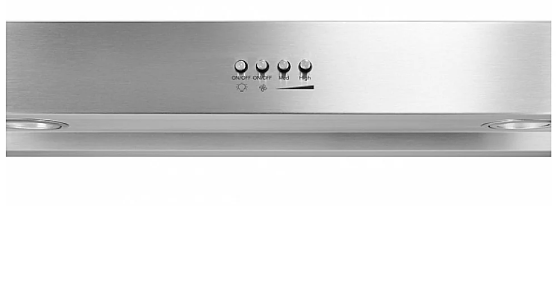 Whirlpool WVU37UC0FS Range Hood, 30 inch Exterior Width, Under-Cabinet, Under-Cabinet, 250 CFM, Inside / Recirculating, LED, Dishwasher Safe Filters, Stainless Steel colour Blower Included