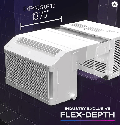 GE PHNT12CC - GE Profile ClearView Inverter Window Air Conditioner 12,200 BTU, Inverter Technology, Ultra Quiet for Large Rooms, White