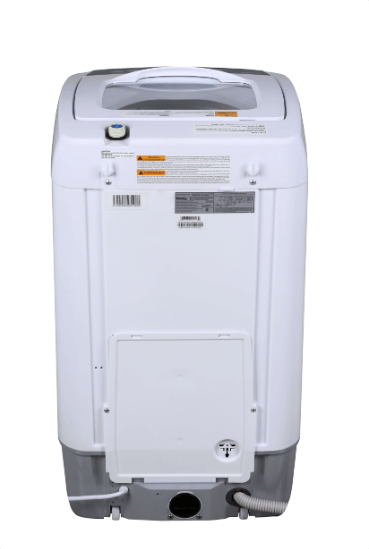 Danby 0.9 cu. ft. Compact Top Load Washing Machine in White DWM030WDB-6 with wheels