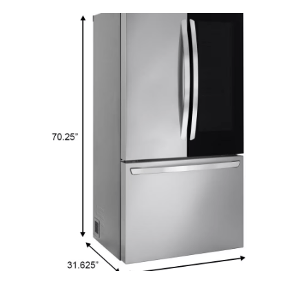 LG Electronics 36" 27 cu. ft. Smart InstaView Counter-Depth Max French Door Refrigerator in Stainless Steel  LRFGC2706S  /  LRFGC2706S