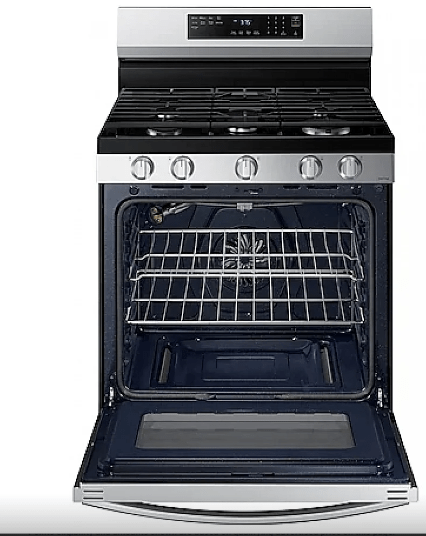 Samsung NX60A6511SS - NX60A6511SS/AA Range, 30 inch Exterior Width, Gas, Self Clean, Convection, 5 Burners, 6.0 cu. ft. Capacity, Storage Drawer, Air Fry, 1 Ovens, Stainless Steel colour Aluminum Griddle