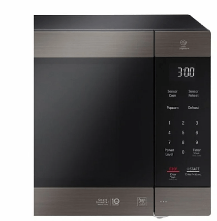 LG LMC2075BD Countertop Microwave, 2.0 cu. ft. Capacity, 1200W Watts, 24 inch Exterior Width, Black Stainless Steel colour