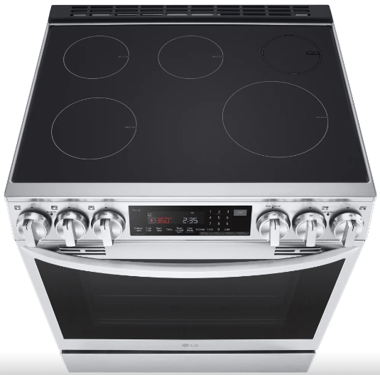 LG LSIL6336F Range, 30 inch Exterior Width, Induction, Self Clean, Convection, 5 Burners, 6.3 cu. ft. Capacity, Storage Drawer, Air Fry, 1 Ovens, Stainless Steel colour Air Sous Vide