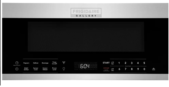 Frigidaire GMOS1266AF Over the Range Microwave, 1.2 cu. ft. Capacity, 400 CFM, 950W Watts, LED, 30 inch Exterior Width, Stainless Steel color