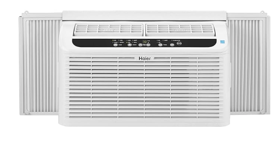 HAIER ESAQ406TZ -Haier 6,200 BTU Ultra Quiet Window Air Conditioner for Small Rooms and Bedrooms, Control Using Remote, 6K Window AC Unit, Easy Install with Included Kit, White, Energy Star